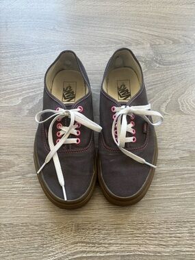 Vans Skate Authentic Charcoal Grey Canvas Low-Top Gum sole Sneakers
